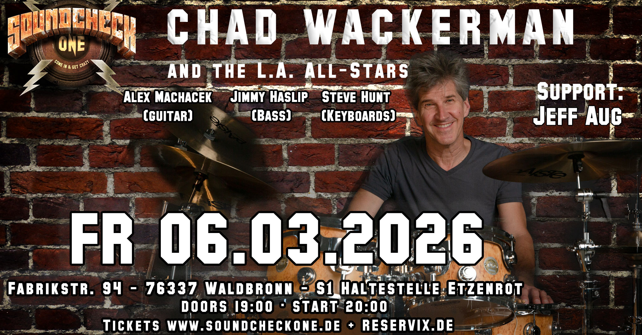 Chad Wackerman and the L.A. All-Stars + Support: Jeff Aug