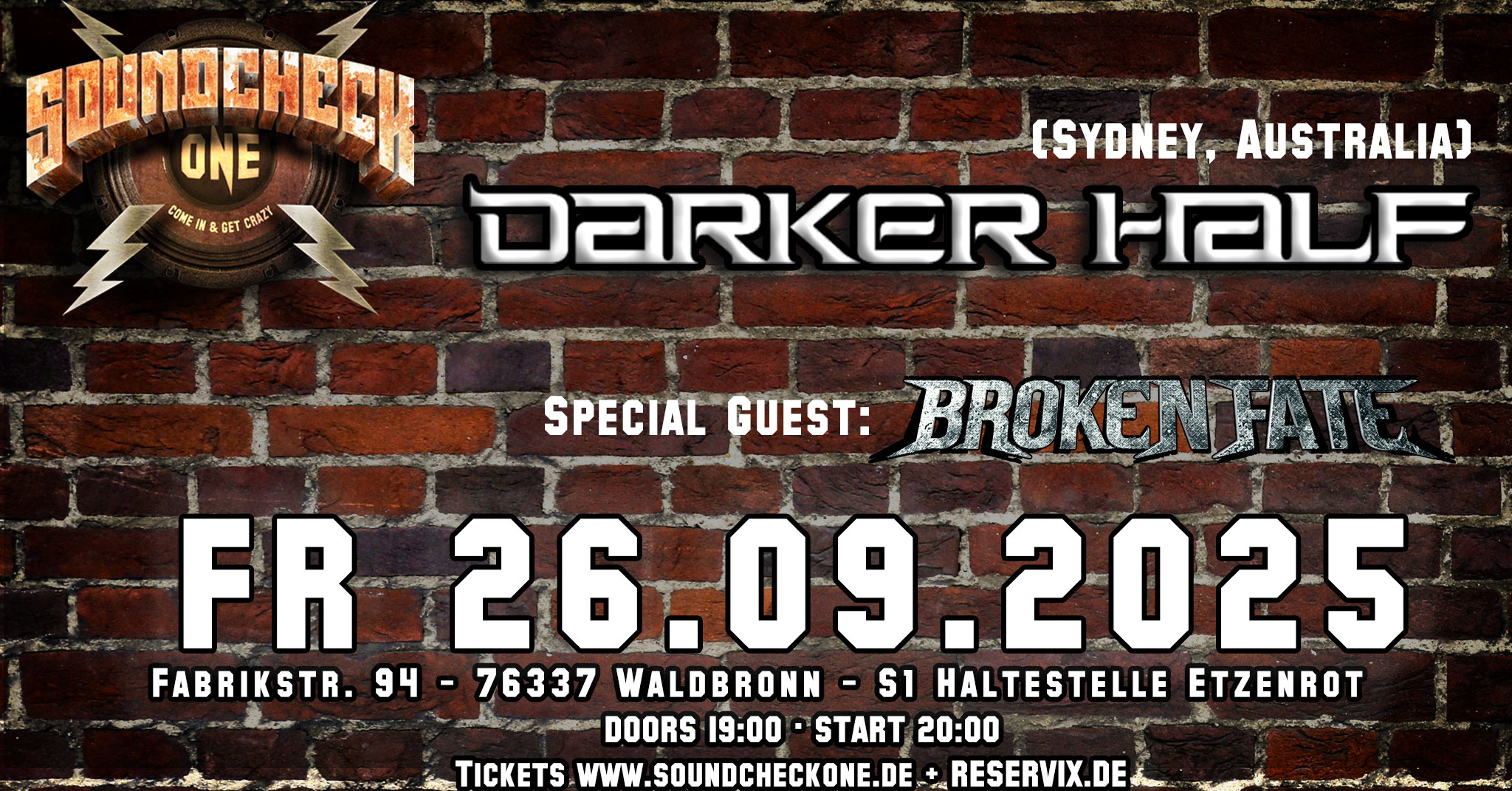 Darker Half (Sydney) + Broken Fate (CH)