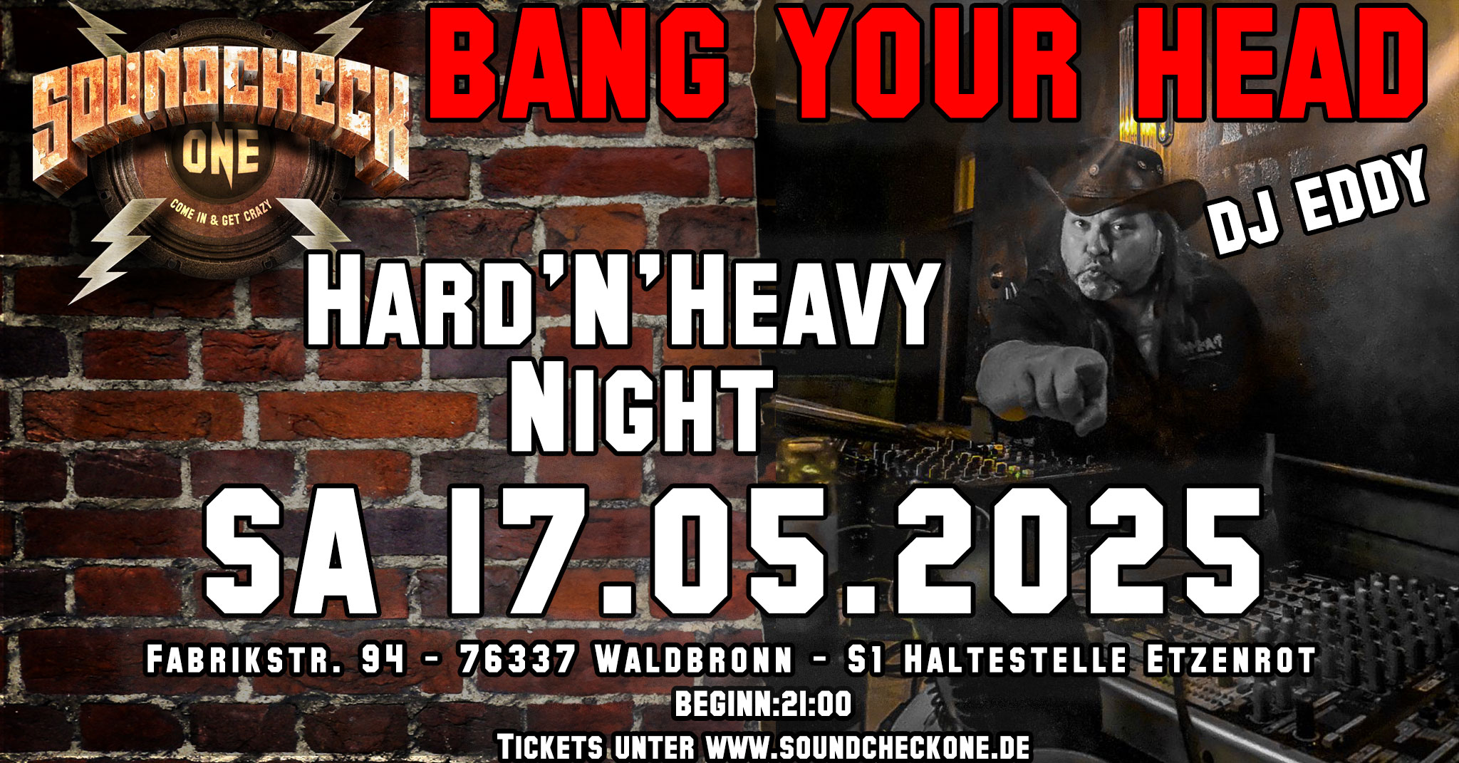 BANG YOUR HEAD - Old School Hard'n'Heavy Party w/DJ Eddy (Rockfabrik Ludwigsburg)