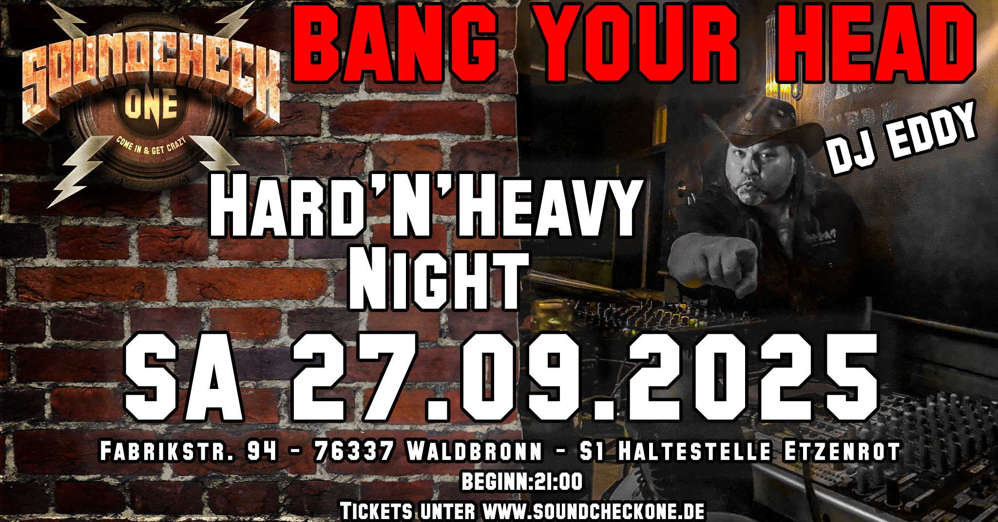 BANG YOUR HEAD - Old School Hard'n'Heavy Party w/DJ Eddy (Rockfabrik Ludwigsburg)