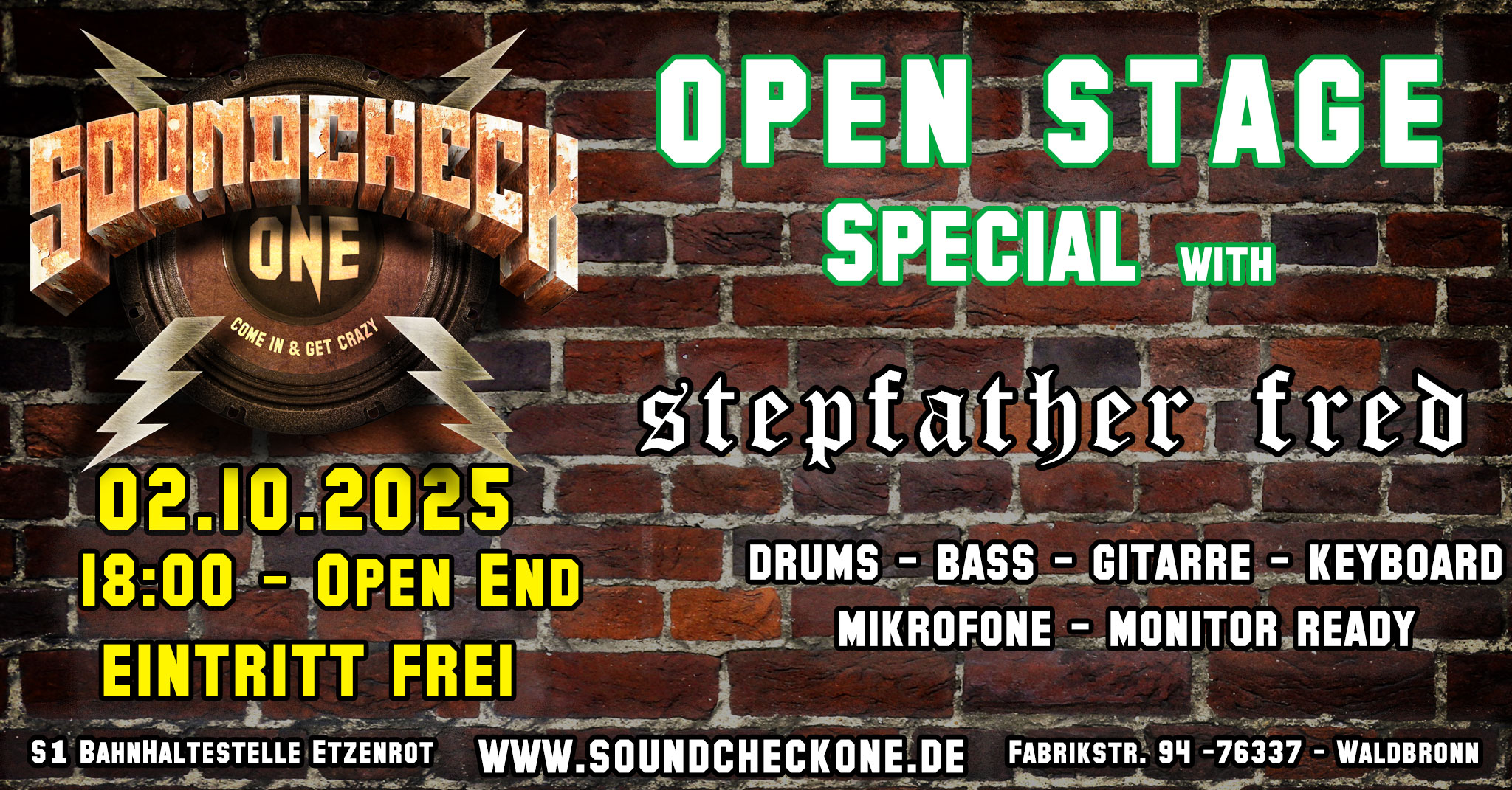OPEN STAGE - Special w/ Stepfather Fred