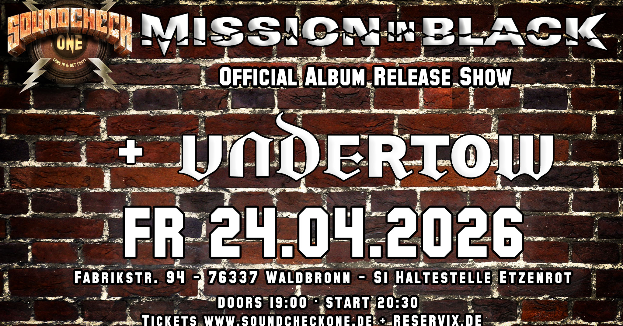 Mission In Black (Album Release Show) + Undertow