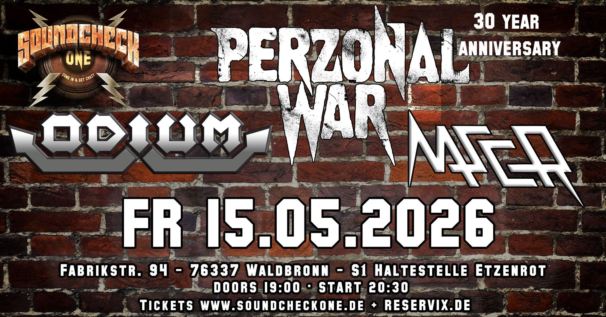 Perzonal War 30 Year Anniversary + Odium & Maser