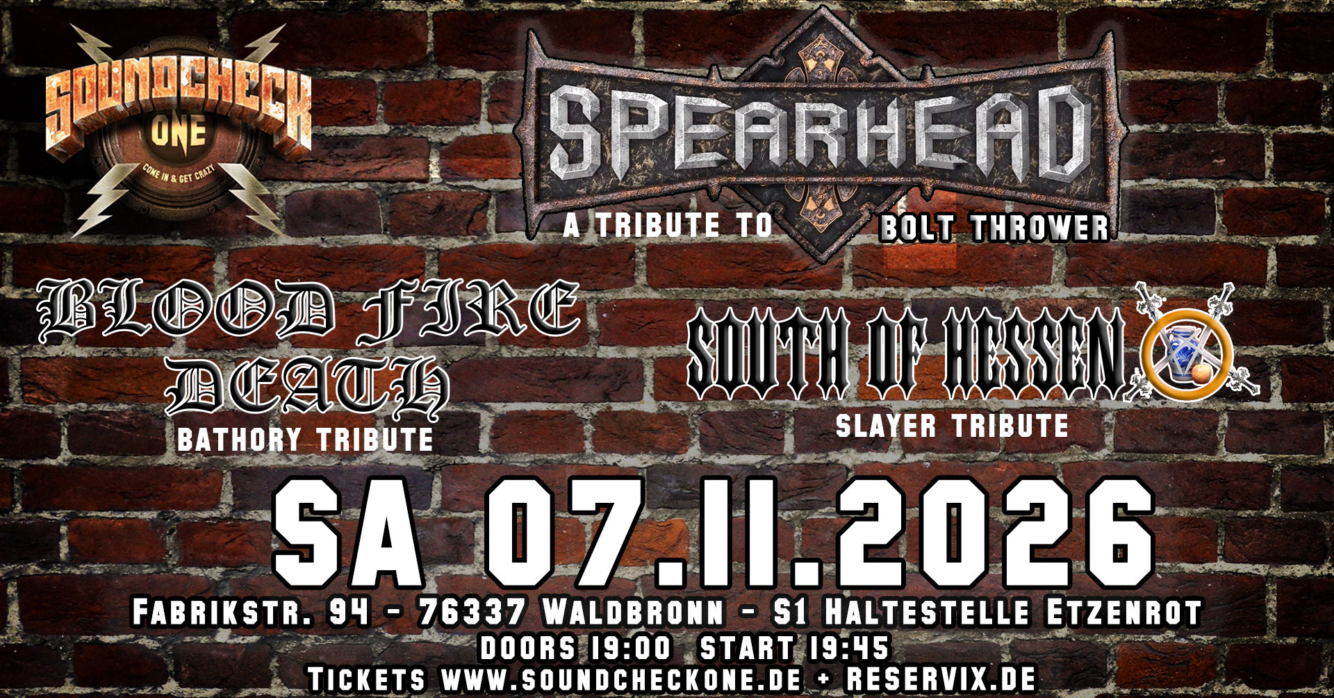 Spearhead - Blood Fire Death - South Of Hessen - A tribute to Bolt Thrower , Bathory & Slayer